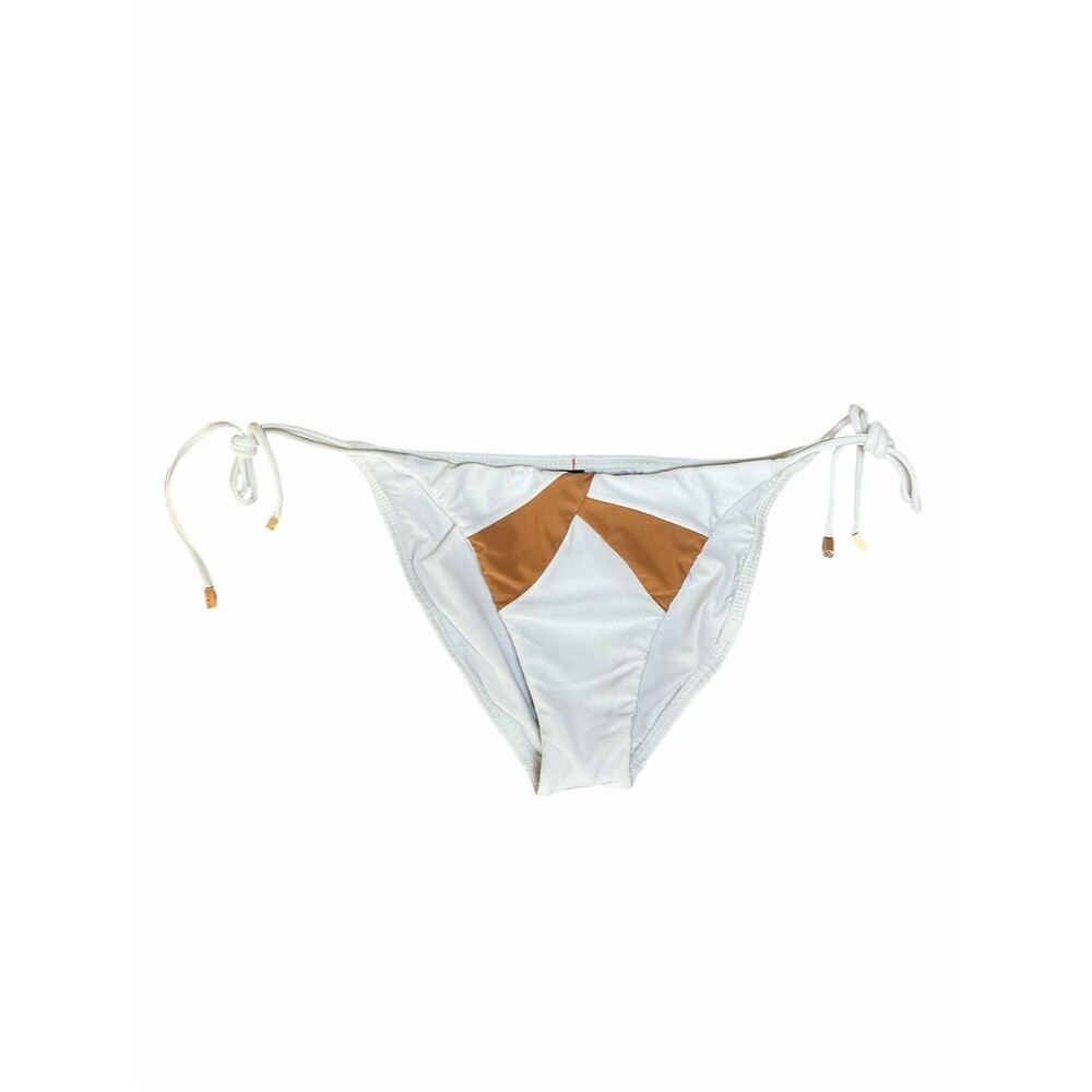 NWT Vix Paula Hermanny White Tie Side Bikini Bottom Size M